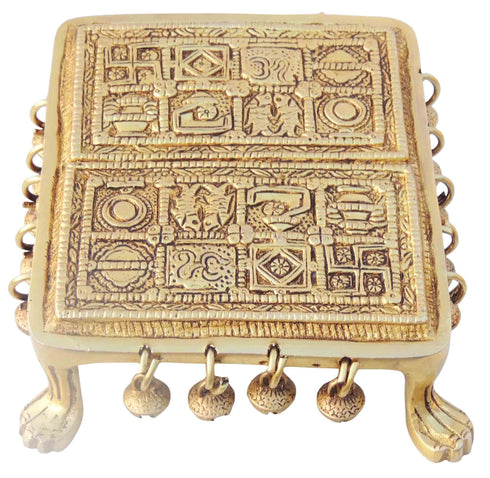 Brass Chowki | Brass Stool For God Idol 1.46Kg